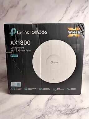 TP-Link Omada AX1800 WiFi 6 Access Point EAP610 Ceiling Mount NEW Open Box